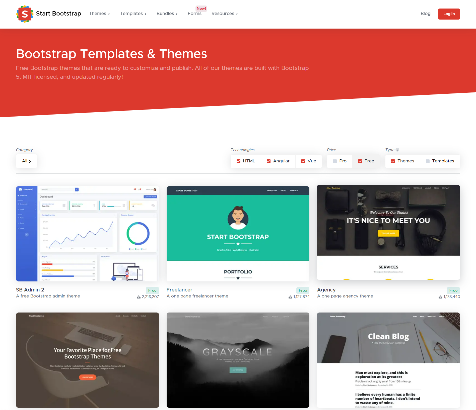 推荐免费的Bootstrap前端模板 – CST